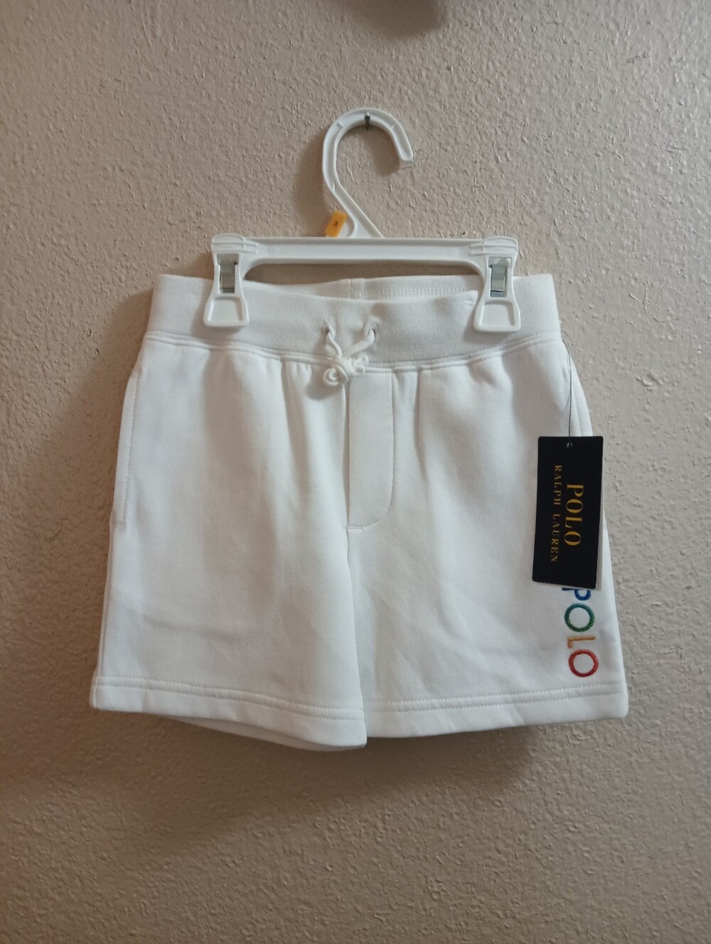 Polo Ralph Lauren Toddler Boys White Fleece Shorts
